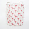 White Flamingo Laundry Basket