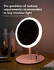 LULUHOME Intelligent Makeup Mirror LED Portable Folding Light Mirror Light Adjustable Mirror